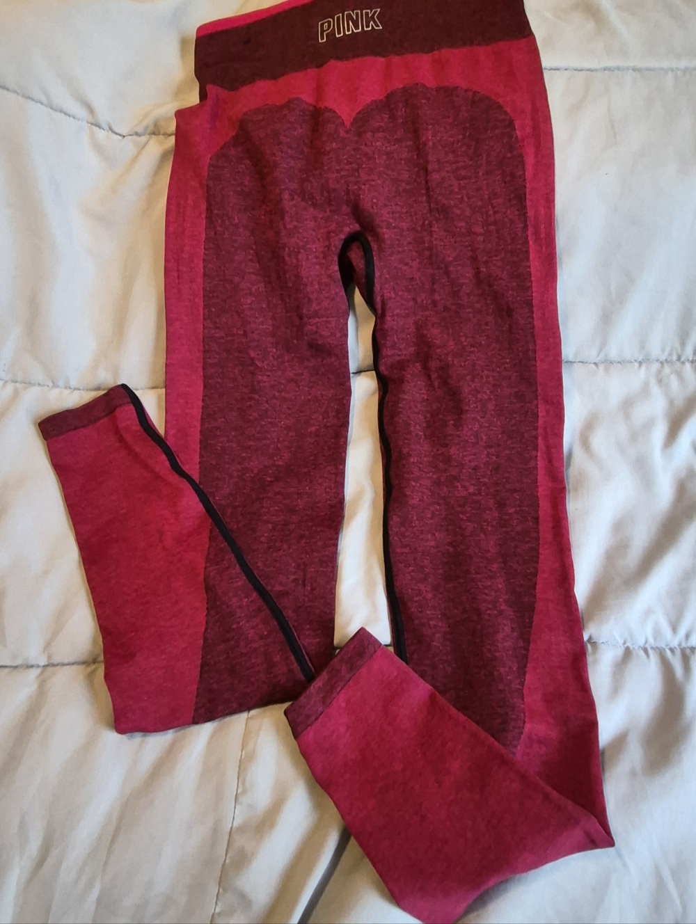 PINK Victoria's Secret Girls' Two-Tone Pink Active Leggings Xs